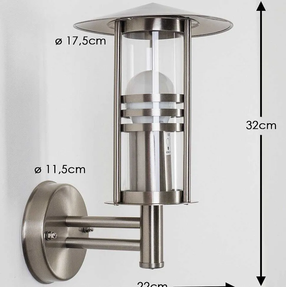 Applique Exterieure Forli Acier Inoxydable, Transparent, 1 Lumiere