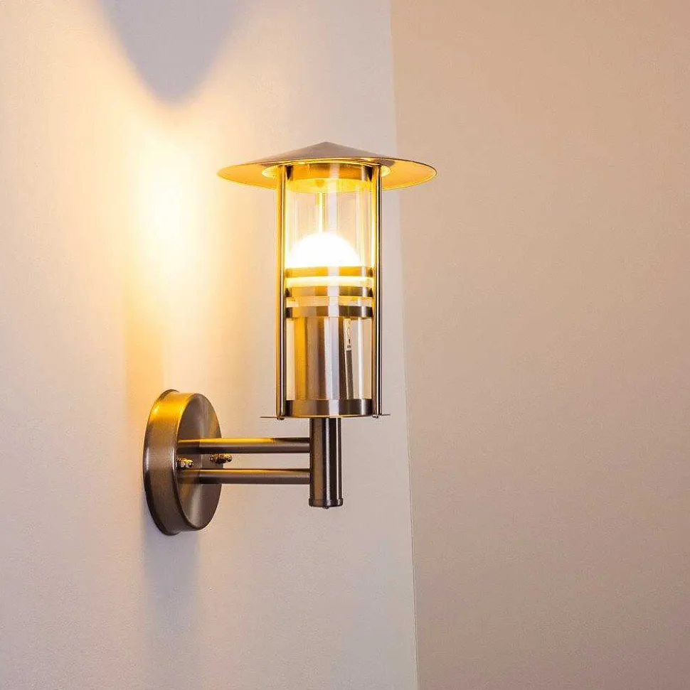 Applique Exterieure Forli Acier Inoxydable, Transparent, 1 Lumiere