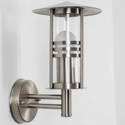 Applique Exterieure Forli Acier Inoxydable, Transparent, 1 Lumiere