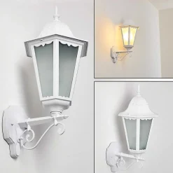Applique Exterieure Hongkong Blanc, 1 Lumiere
