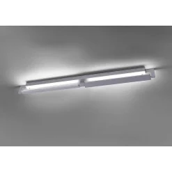 Applique Murale / Plafonnier Paul Neuhaus Q-Matteo Led Aluminium, 2 Lumieres, Telecommandes