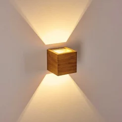 Applique Murale Adak Led Bois Fonce, 1 Lumiere