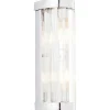 Applique Murale Brillliant Lemont Argente, 2 Lumieres