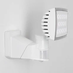 Applique Murale D'Exterieur Loit Led Blanc, 1 Lumiere, Detecteur De Mouvement