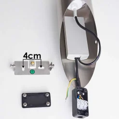 Applique Murale D'Exterieur Norburg Acier Inoxydable, 1 Lumiere, Detecteur De Mouvement