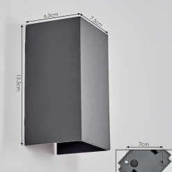 Applique Murale D'Exterieur Tamarin Led Anthracite, 1 Lumiere