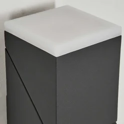 Applique Murale D'Exterieur Toogong Led Anthracite, 2 Lumieres, Detecteur De Mouvement
