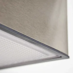 Applique Murale D'Exterieur Attu Led Nickel Mat, 1 Lumiere, Detecteur De Mouvement