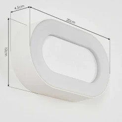Applique Murale D'Exterieur Paleroo Led Blanc, 1 Lumiere