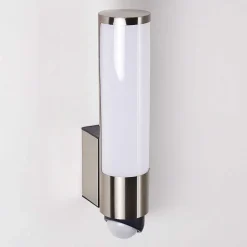 Applique Murale D'Exterieur Vason Led Acier Inoxydable, 1 Lumiere, Detecteur De Mouvement