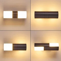 Applique Murale D'Exterieur Baulund Led Anthracite, 1 Lumiere