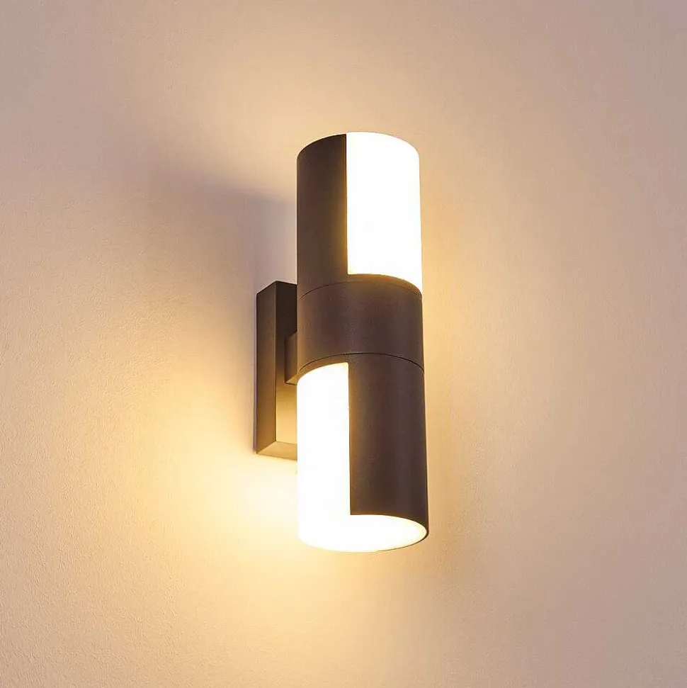 Applique Murale D'Exterieur Baulund Led Anthracite, 1 Lumiere