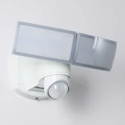 Applique Murale D'Exterieur Foroyar Led Blanc, 2 Lumieres, Detecteur De Mouvement