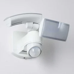 Applique Murale D'Exterieur Foroyar Led Blanc, 2 Lumieres, Detecteur De Mouvement