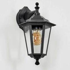 Applique Murale D'Exterieur Loria Noir, 1 Lumiere