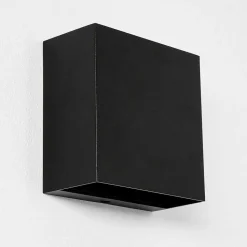 Applique Murale D'Exterieur Spidern Led Noir, 1 Lumiere