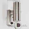 Applique Murale D'Exterieur Bessiebelle Acier Inoxydable, 2 Lumieres, Detecteur De Mouvement