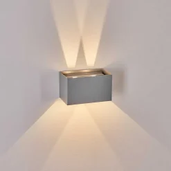 Applique Murale D'Exterieur Tamarin Led Gris, 1 Lumiere