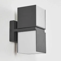 Applique Murale D'Exterieur Swanek Led Anthracite, 1 Lumiere