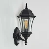 Applique Murale D'Exterieur Etoe Noir, 1 Lumiere, Detecteur De Mouvement