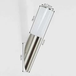 Applique Murale D'Exterieur Caserta Nickel Mat, 1 Lumiere