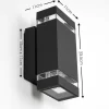 Applique Murale D'Exterieur Edevik Anthracite, 2 Lumieres