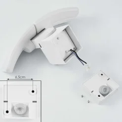 Applique Murale D'Exterieur Carnetin Led Blanc, 2 Lumieres, Detecteur De Mouvement
