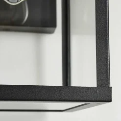 Applique Murale D'Exterieur Tieva Noir, 1 Lumiere, Detecteur De Mouvement