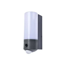 Applique Murale D'Exterieur Lutec Pollux Led Anthracite, 1 Lumiere, Detecteur De Mouvement