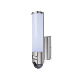 Applique Murale D'Exterieur Lutec Elara Led Acier Inoxydable, 1 Lumiere, Detecteur De Mouvement