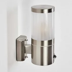 Applique Murale D'Exterieur Tolsona Nickel Mat, 1 Lumiere, Detecteur De Mouvement