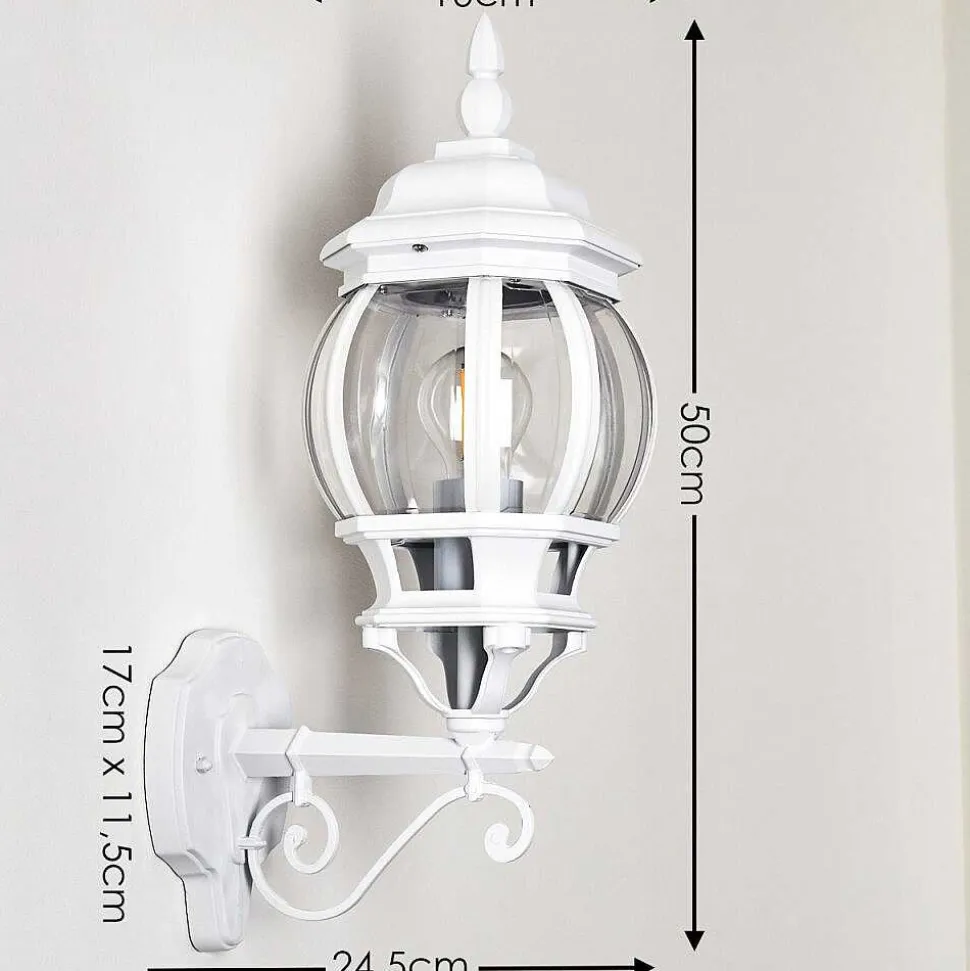 Applique Murale D'Exterieur Lentua Blanc, 1 Lumiere