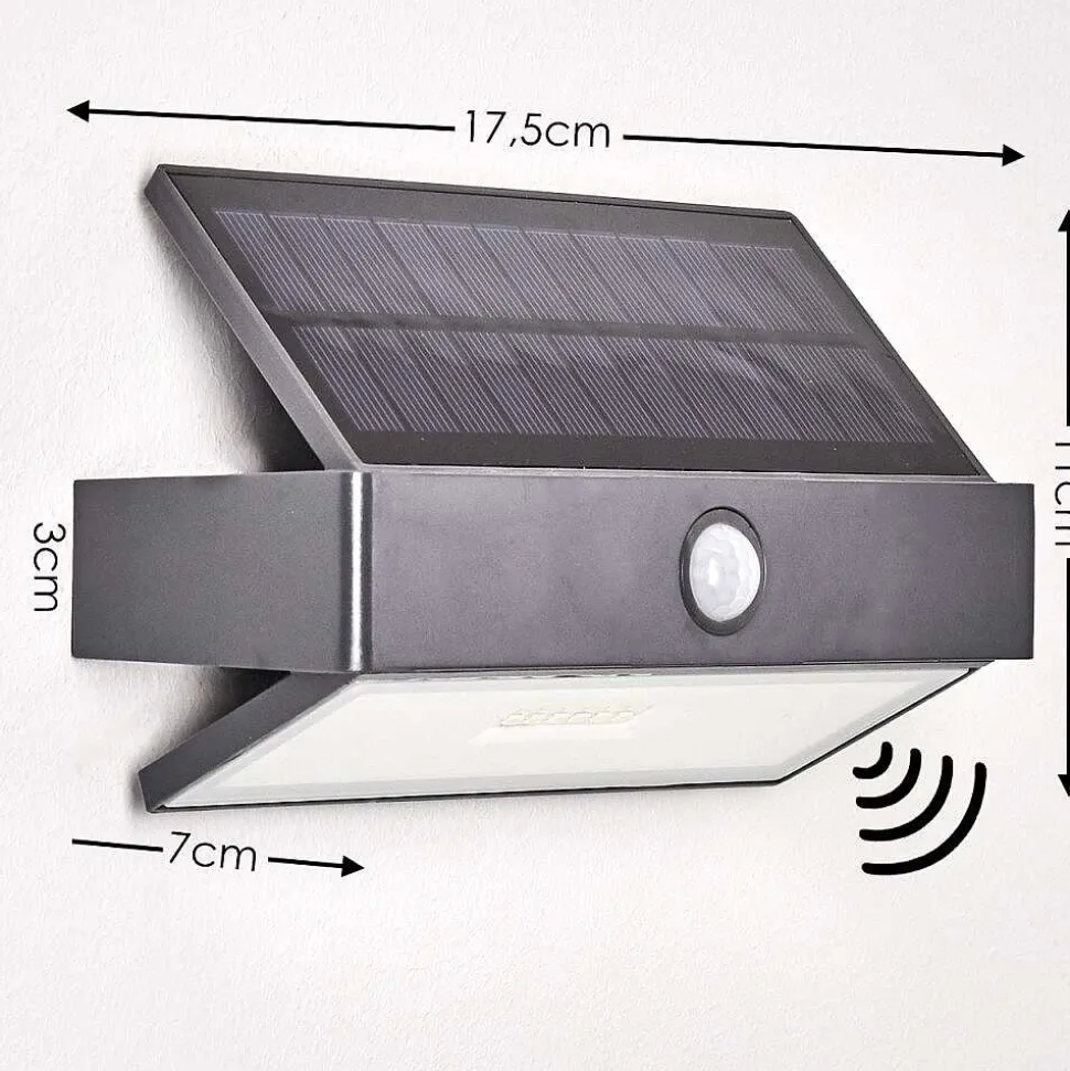 Applique Murale D'Exterieur Wiborg Led Anthracite, 1 Lumiere, Detecteur De Mouvement