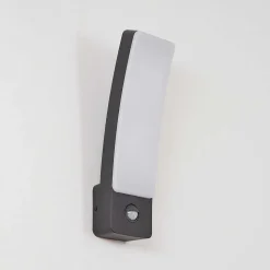 Applique Murale D'Exterieur Maseru Led Anthracite, 1 Lumiere, Detecteur De Mouvement