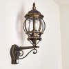 Applique Murale D'Exterieur Lentua Brun Dore, 1 Lumiere, Detecteur De Mouvement