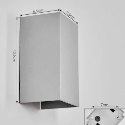 Applique Murale D'Exterieur Tamarin Led Gris, 1 Lumiere