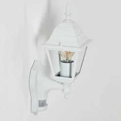 Applique Murale D'Exterieur Naofe Blanc, 1 Lumiere, Detecteur De Mouvement