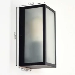 Applique Murale D'Exterieur Hakkas Noir, 1 Lumiere