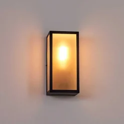 Applique Murale D'Exterieur Hakkas Noir, 1 Lumiere