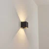 Applique Murale D'Exterieur Tamarin Led Noir, 2 Lumieres