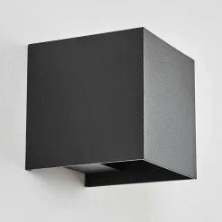 Applique Murale D'Exterieur Tamarin Led Noir, 2 Lumieres