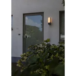 Applique Murale D'Exterieur Lutec Cuba Led Anthracite, 1 Lumiere, Detecteur De Mouvement