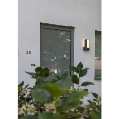 Applique Murale D'Exterieur Lutec Cuba Led Anthracite, 1 Lumiere, Detecteur De Mouvement