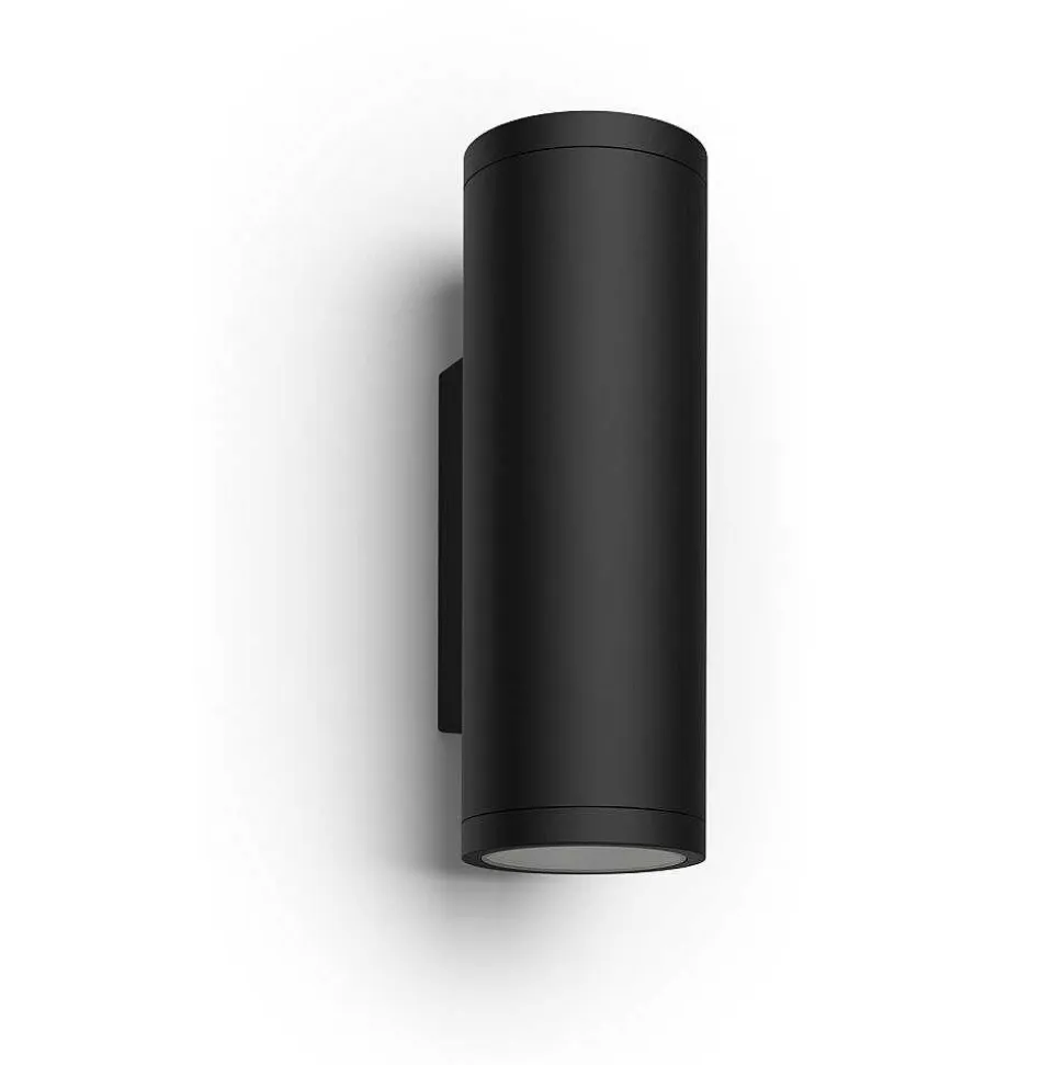 Applique Murale D'Exterieur Philips Hue Ambiance White & Color Appear Led Noir, 2 Lumieres, Changeur De Couleurs