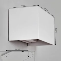 Applique Murale D'Exterieur Tamarin Led Blanc, 1 Lumiere