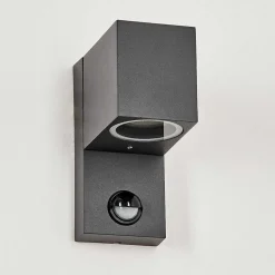 Applique Murale D'Exterieur Kingstown Anthracite, Transparent, 1 Lumiere, Detecteur De Mouvement