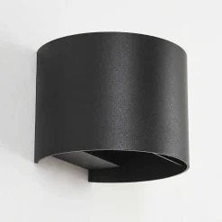Applique Murale D'Exterieur Tamarin Led Noir, 2 Lumieres
