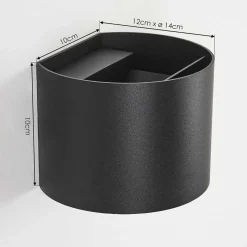 Applique Murale D'Exterieur Tamarin Led Noir, 2 Lumieres