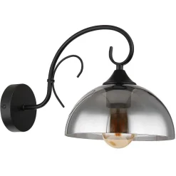 Applique Murale Globo Cottage Noir, 1 Lumiere