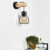 Applique Murale Gondo Bois Clair, Noir, 1 Lumiere